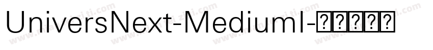 UniversNext-MediumI字体转换