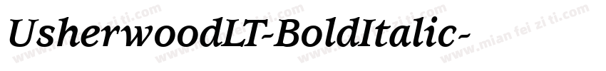 UsherwoodLT-BoldItalic字体转换