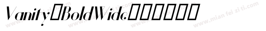 Vanity-BoldWide字体转换