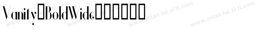 Vanity-BoldWide字体转换