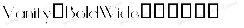 Vanity-BoldWide字体转换
