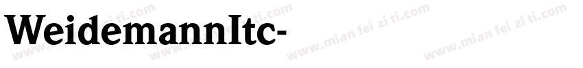 WeidemannItc字体转换