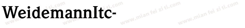WeidemannItc字体转换