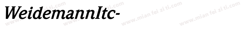 WeidemannItc字体转换
