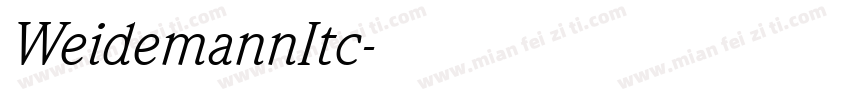 WeidemannItc字体转换