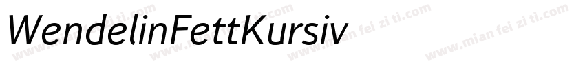 WendelinFettKursiv字体转换