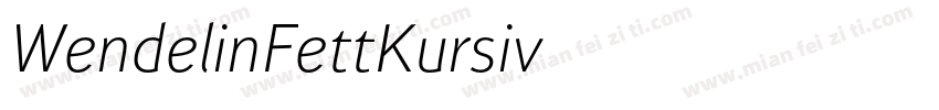 WendelinFettKursiv字体转换