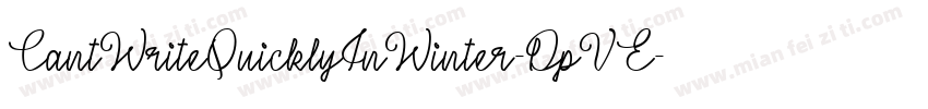 CantWriteQuicklyInWinter-DpVE字体转换