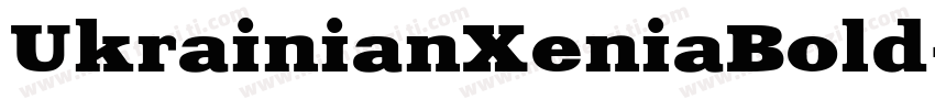UkrainianXeniaBold字体转换