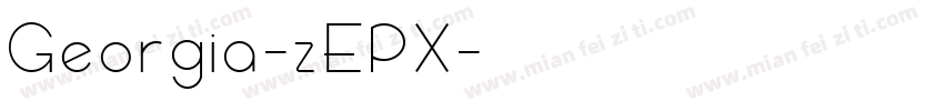 Georgia-zEPX字体转换