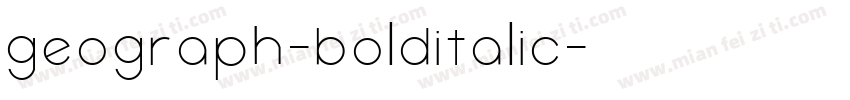 geograph-bolditalic字体转换