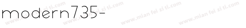 modern735字体转换