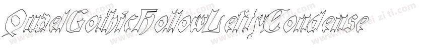 QuaelGothicHollowLeftyCondensed字体转换