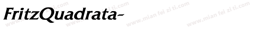 FritzQuadrata字体转换