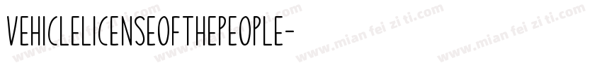 VehicleLicenseofthePeople字体转换