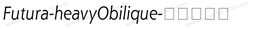 Futura-heavyObilique字体转换