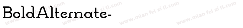 BoldAlternate字体转换