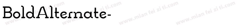 BoldAlternate字体转换