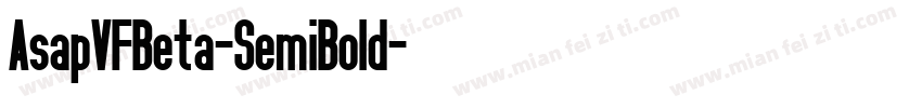 AsapVFBeta-SemiBold字体转换