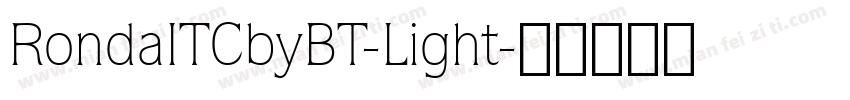 RondaITCbyBT-Light字体转换