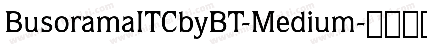 BusoramaITCbyBT-Medium字体转换