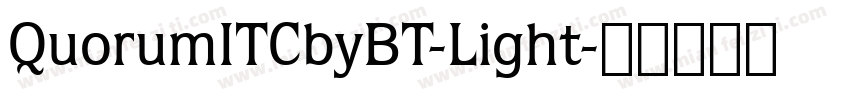 QuorumITCbyBT-Light字体转换