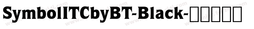 SymbolITCbyBT-Black字体转换