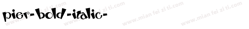 pier-bold-italic字体转换