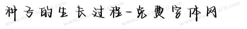 种子的生长过程字体转换