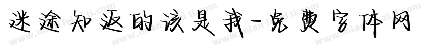 迷途知返的该是我字体转换