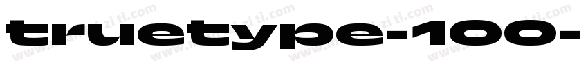 truetype-100字体转换