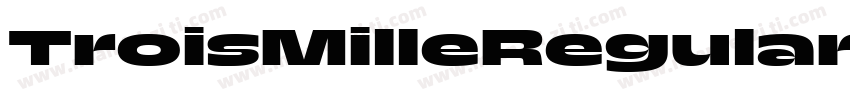 TroisMilleRegular-15字体转换