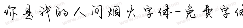 你是我的人间烟火字体字体转换