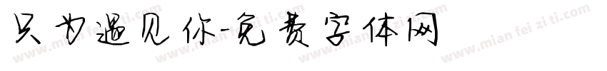 只为遇见你字体转换