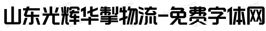 山东光辉华掣物流字体转换