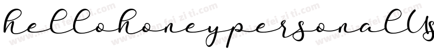 hellohoneypersonalUs字体转换