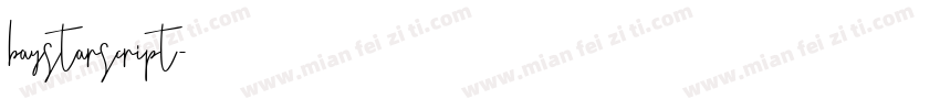 baystarscript字体转换