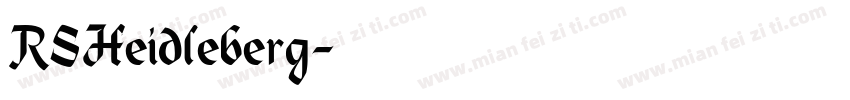RSHeidleberg字体转换