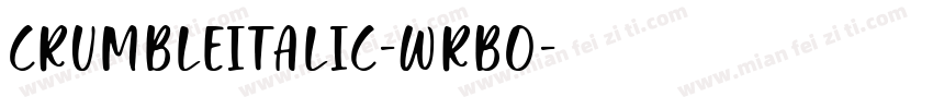 CrumbleItalic-WRBO字体转换