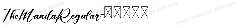 TheManilaRegular字体转换