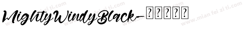 MightyWindyBlack字体转换