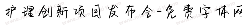 护理创新项目发布会字体转换