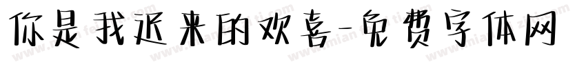 你是我迟来的欢喜字体转换