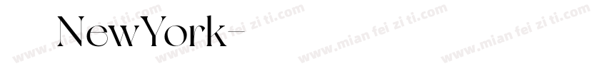 英文字体是NewYork字体转换