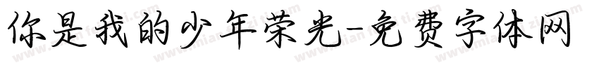 你是我的少年荣光字体转换