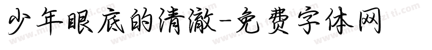 少年眼底的清澈字体转换
