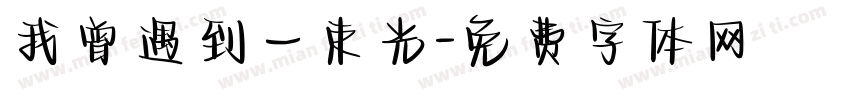 我曾遇到一束光字体转换
