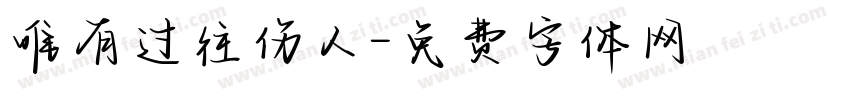 唯有过往伤人字体转换
