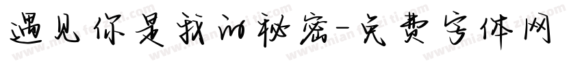遇见你是我的秘密字体转换