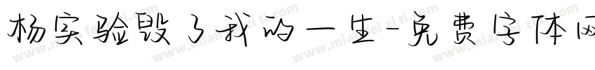 杨实验毁了我的一生字体转换